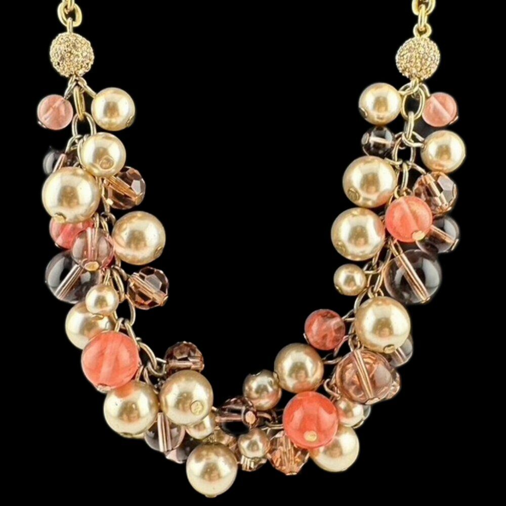 Carolee Unique Baubles Cluster Faux Pearl Statement Necklace